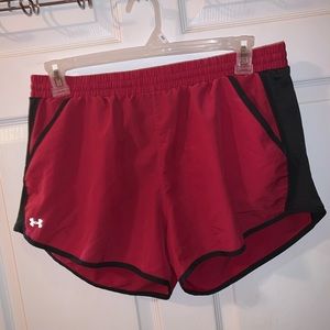 Pink and Grey Under Armour Shorts